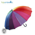 Parapluie multicolore arc-en-ciel de mode de chaleur avec 16ribs